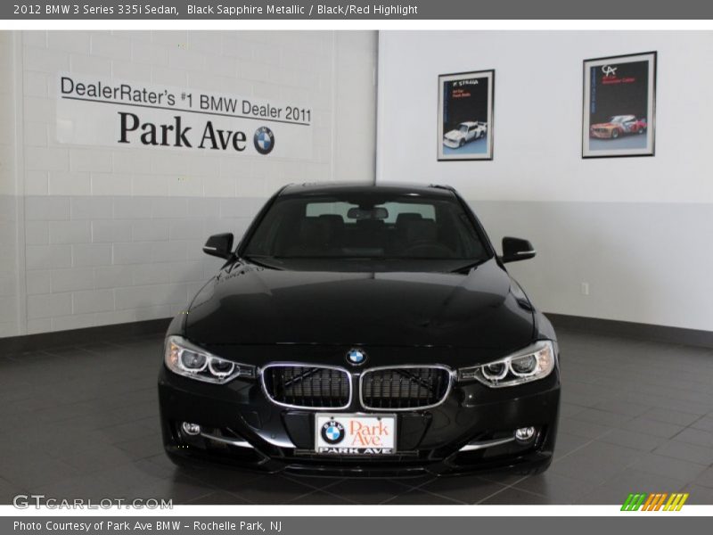 Black Sapphire Metallic / Black/Red Highlight 2012 BMW 3 Series 335i Sedan