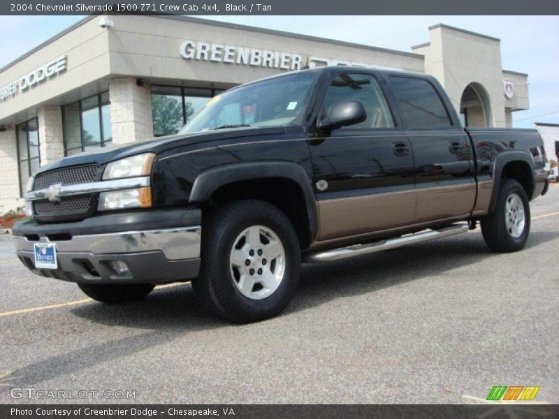 Black / Tan 2004 Chevrolet Silverado 1500 Z71 Crew Cab 4x4