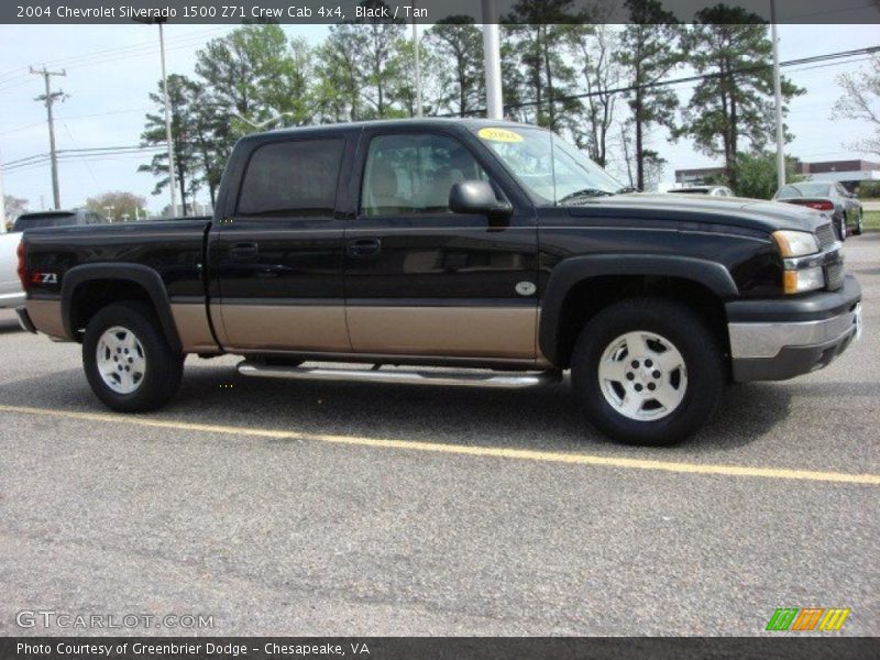 Black / Tan 2004 Chevrolet Silverado 1500 Z71 Crew Cab 4x4