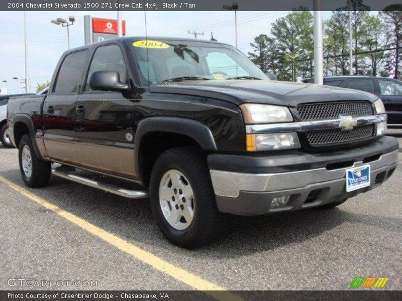 Black / Tan 2004 Chevrolet Silverado 1500 Z71 Crew Cab 4x4