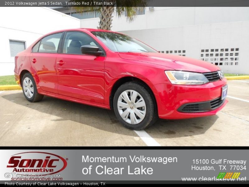 Tornado Red / Titan Black 2012 Volkswagen Jetta S Sedan