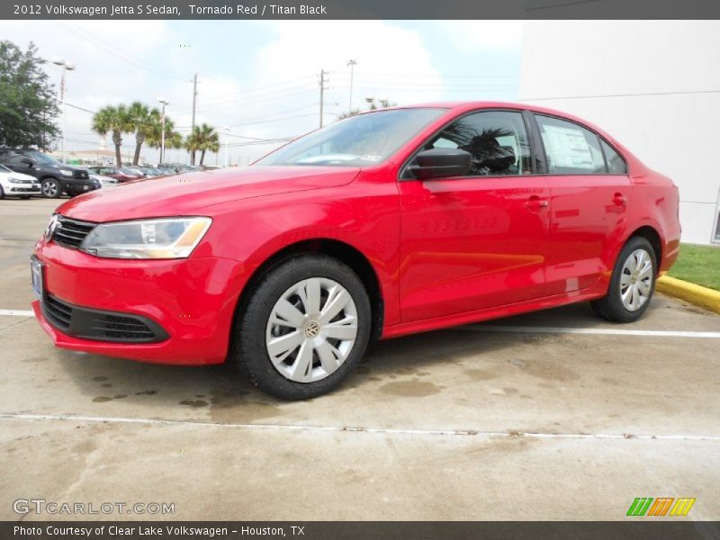 Tornado Red / Titan Black 2012 Volkswagen Jetta S Sedan