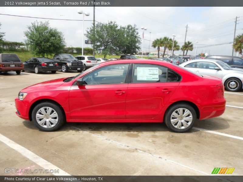 Tornado Red / Titan Black 2012 Volkswagen Jetta S Sedan