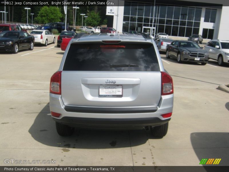 Bright Silver Metallic / Dark Slate Gray 2012 Jeep Compass Sport