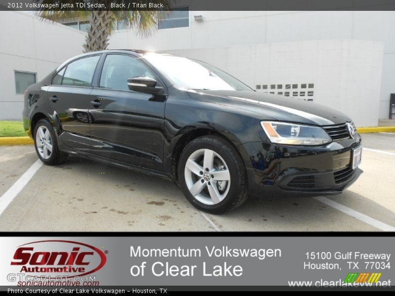 Black / Titan Black 2012 Volkswagen Jetta TDI Sedan