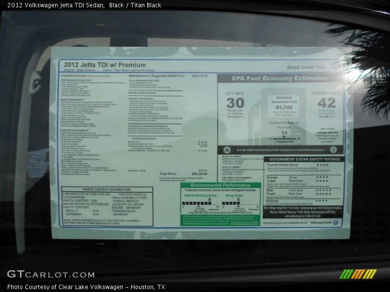 Black / Titan Black 2012 Volkswagen Jetta TDI Sedan