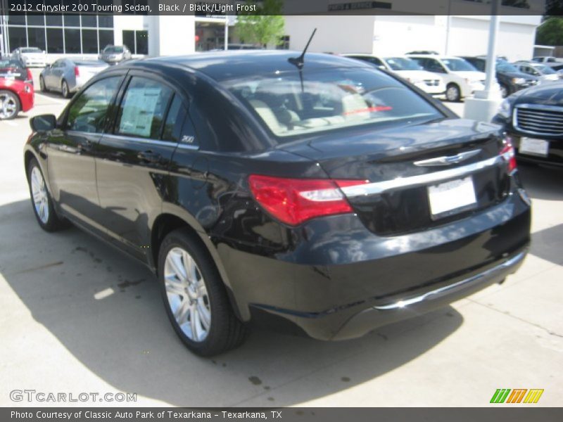 Black / Black/Light Frost 2012 Chrysler 200 Touring Sedan