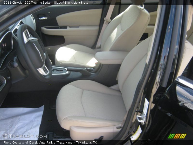 Black / Black/Light Frost 2012 Chrysler 200 Touring Sedan