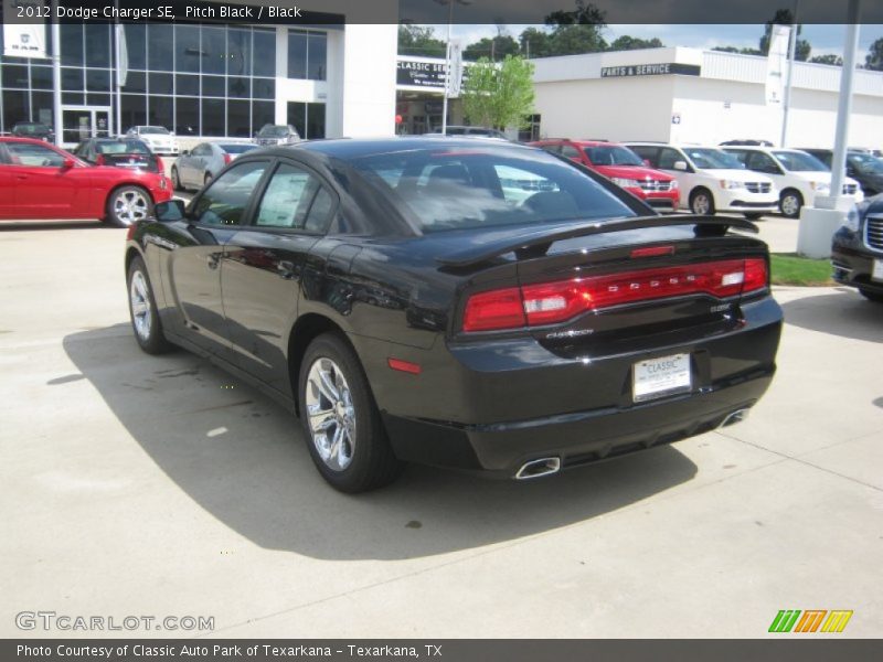 Pitch Black / Black 2012 Dodge Charger SE
