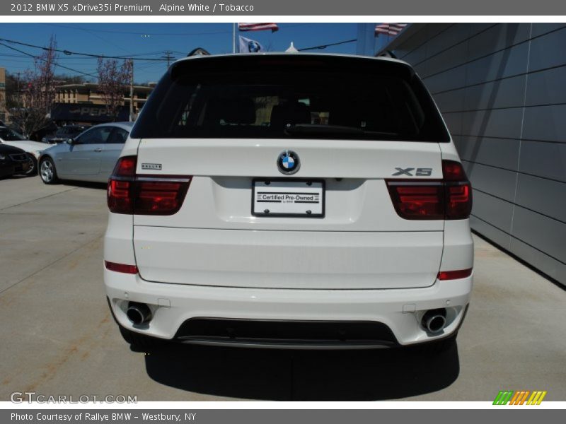 Alpine White / Tobacco 2012 BMW X5 xDrive35i Premium