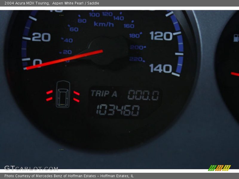 Aspen White Pearl / Saddle 2004 Acura MDX Touring