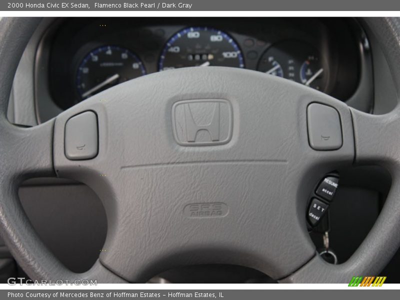 Flamenco Black Pearl / Dark Gray 2000 Honda Civic EX Sedan
