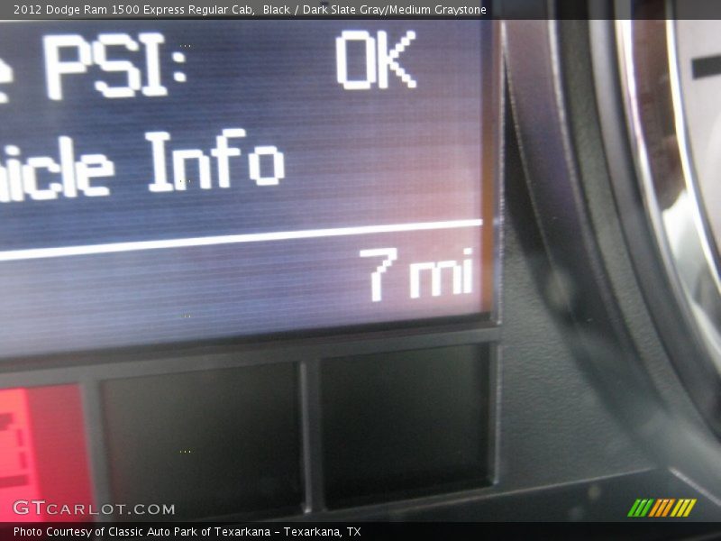 Black / Dark Slate Gray/Medium Graystone 2012 Dodge Ram 1500 Express Regular Cab