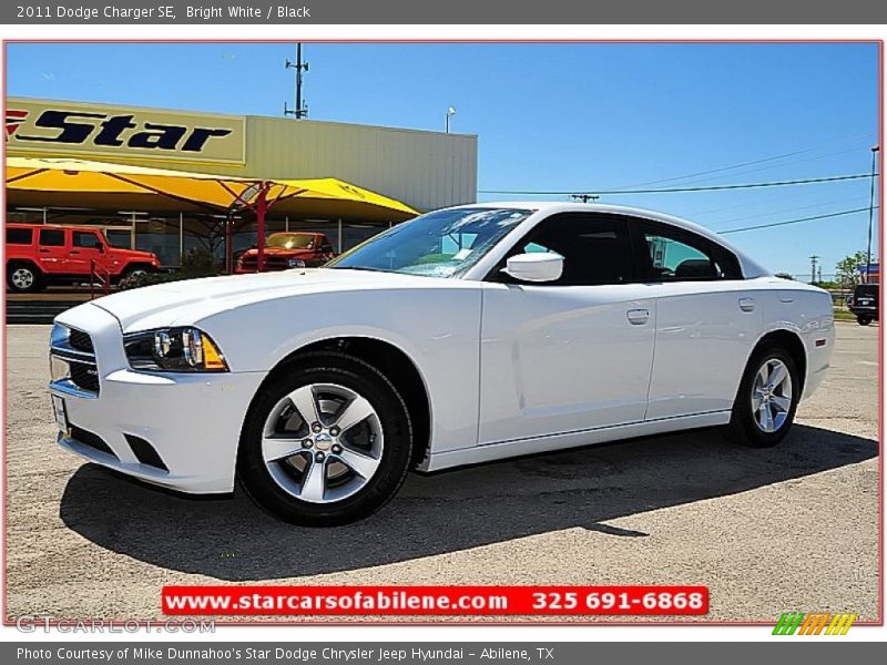 Bright White / Black 2011 Dodge Charger SE