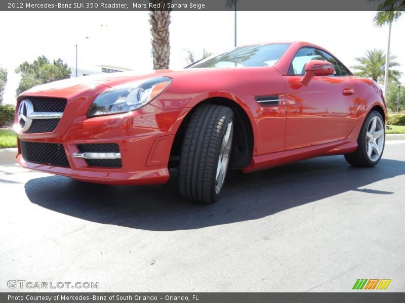 Mars Red / Sahara Beige 2012 Mercedes-Benz SLK 350 Roadster