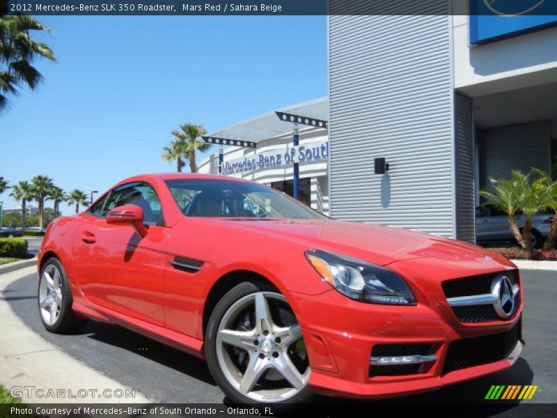 Mars Red / Sahara Beige 2012 Mercedes-Benz SLK 350 Roadster