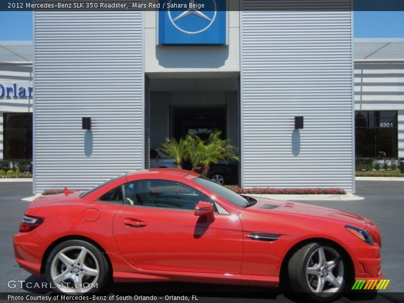 Mars Red / Sahara Beige 2012 Mercedes-Benz SLK 350 Roadster