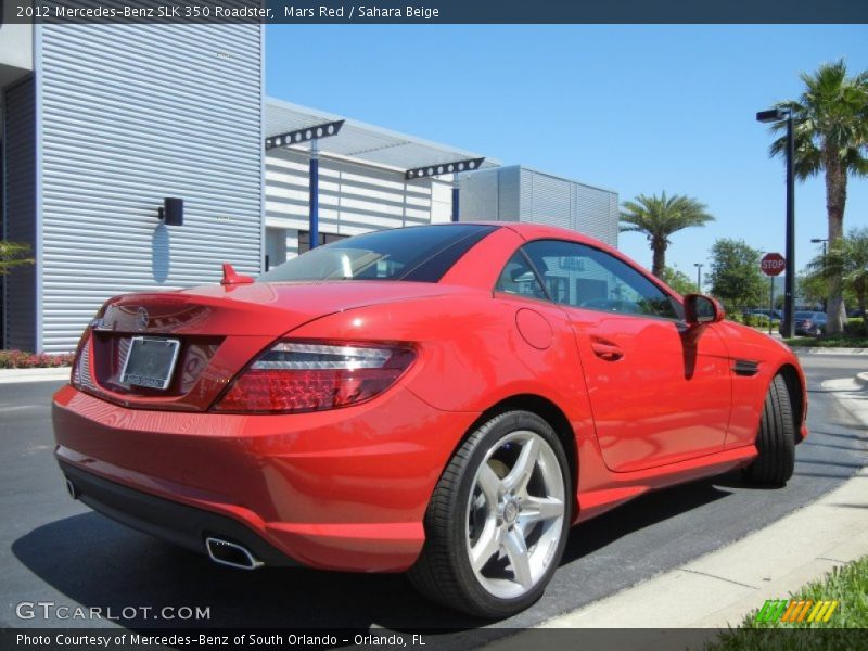 Mars Red / Sahara Beige 2012 Mercedes-Benz SLK 350 Roadster