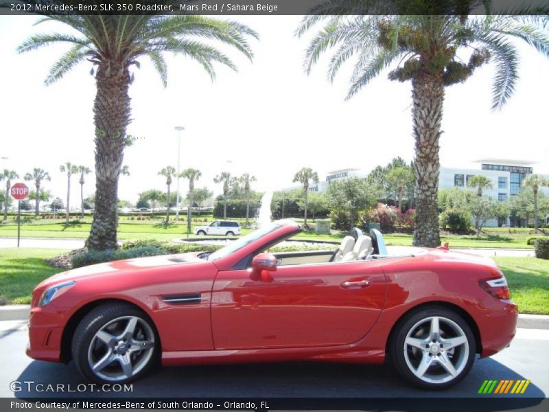 Mars Red / Sahara Beige 2012 Mercedes-Benz SLK 350 Roadster