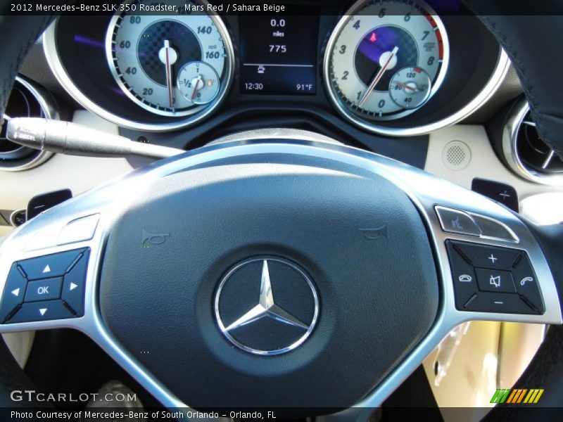Mars Red / Sahara Beige 2012 Mercedes-Benz SLK 350 Roadster