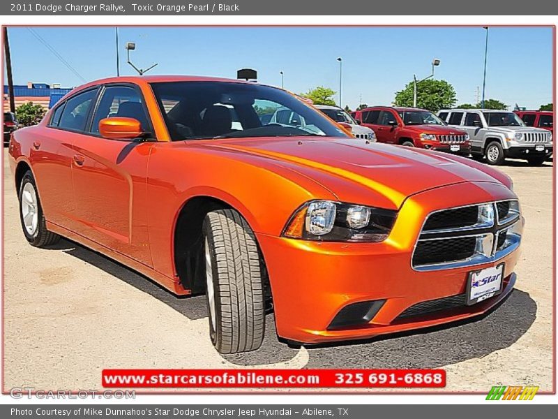 Toxic Orange Pearl / Black 2011 Dodge Charger Rallye