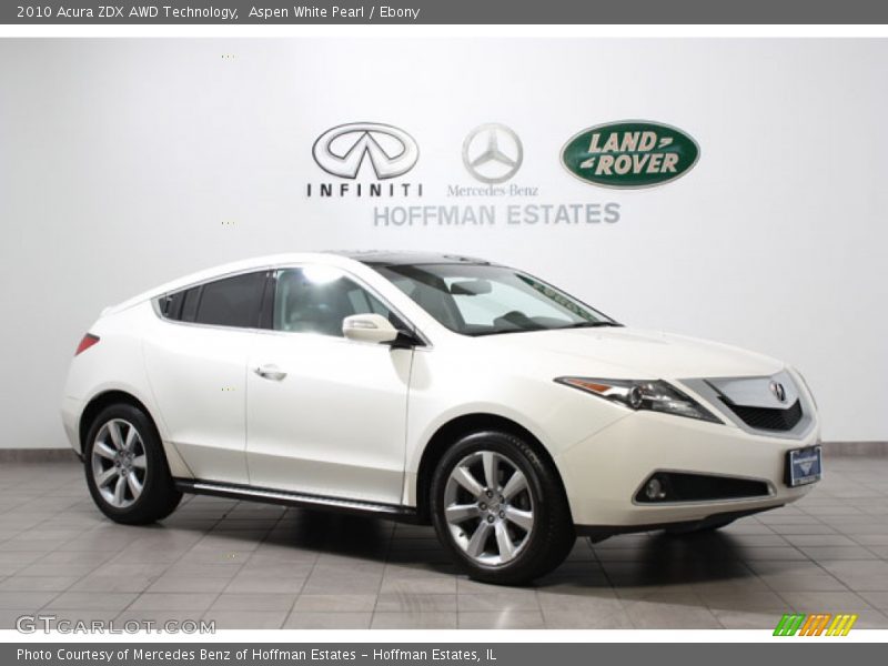 Aspen White Pearl / Ebony 2010 Acura ZDX AWD Technology