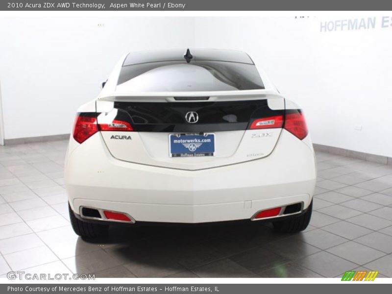 Aspen White Pearl / Ebony 2010 Acura ZDX AWD Technology