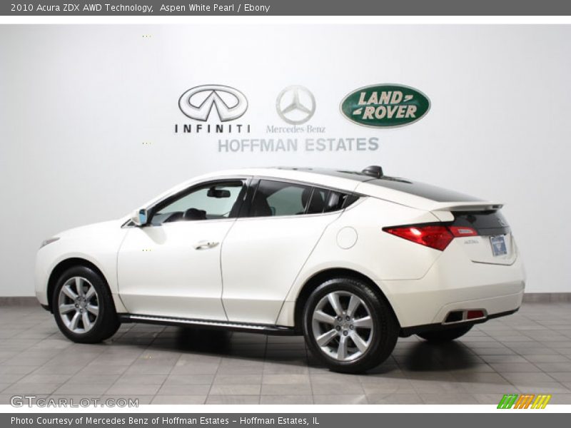 Aspen White Pearl / Ebony 2010 Acura ZDX AWD Technology