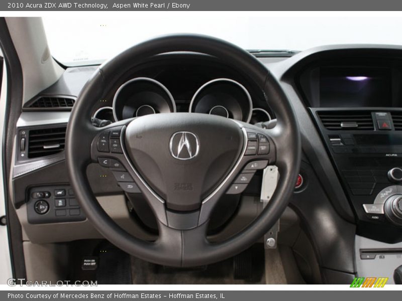 Aspen White Pearl / Ebony 2010 Acura ZDX AWD Technology