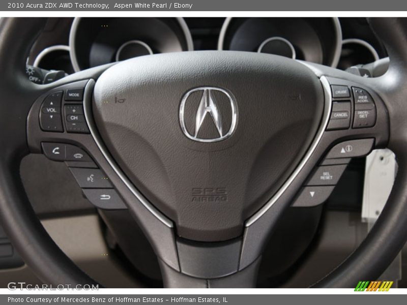 Aspen White Pearl / Ebony 2010 Acura ZDX AWD Technology