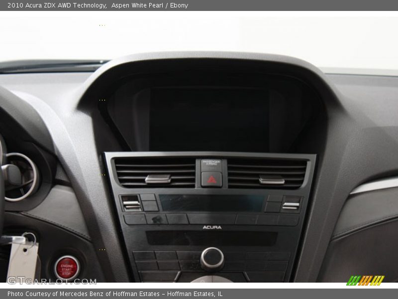 Aspen White Pearl / Ebony 2010 Acura ZDX AWD Technology