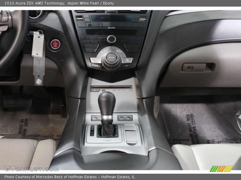 Aspen White Pearl / Ebony 2010 Acura ZDX AWD Technology