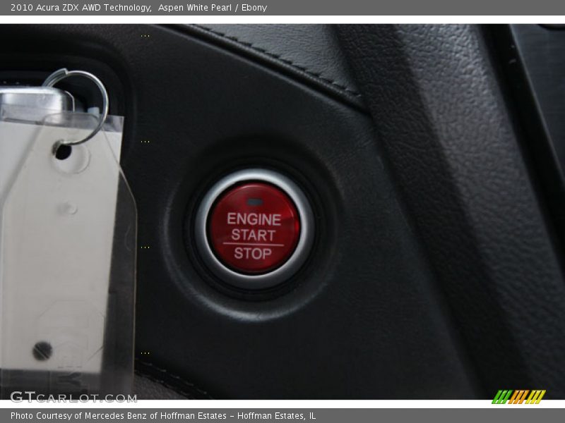 Aspen White Pearl / Ebony 2010 Acura ZDX AWD Technology