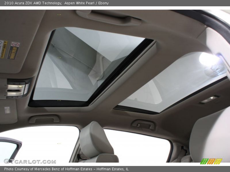 Aspen White Pearl / Ebony 2010 Acura ZDX AWD Technology