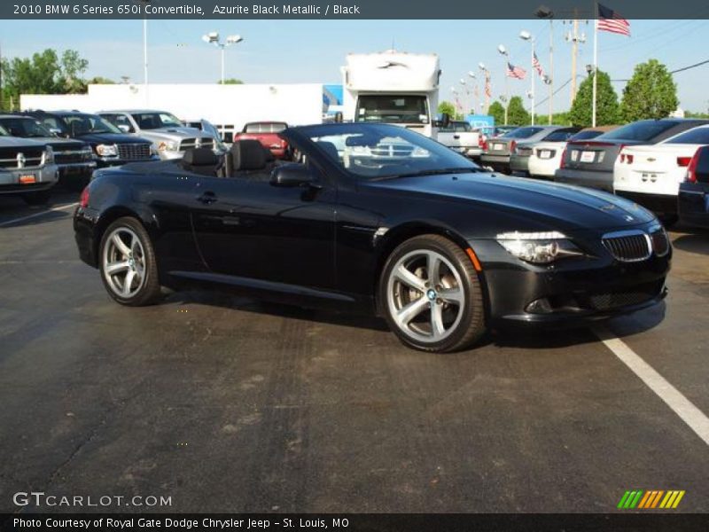 Azurite Black Metallic / Black 2010 BMW 6 Series 650i Convertible