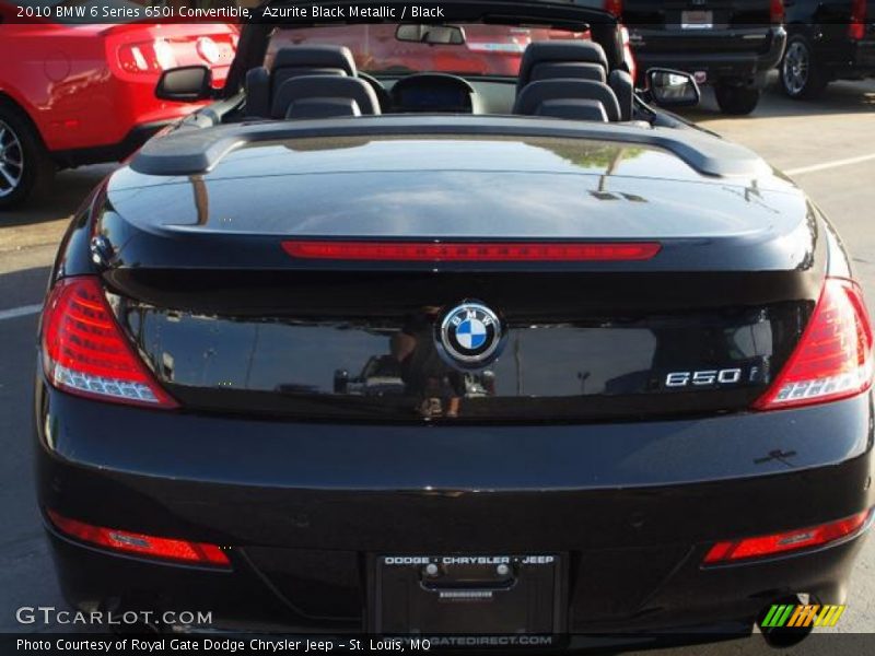 Azurite Black Metallic / Black 2010 BMW 6 Series 650i Convertible