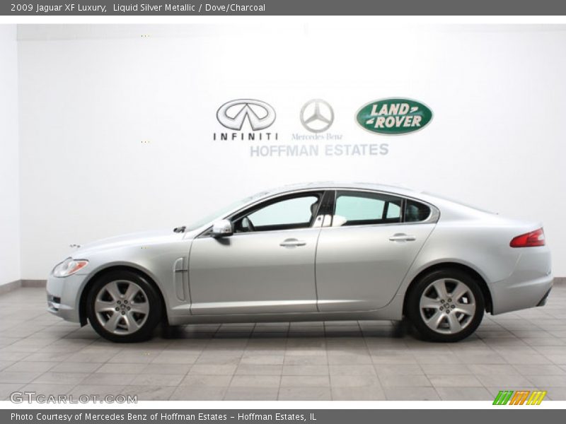 Liquid Silver Metallic / Dove/Charcoal 2009 Jaguar XF Luxury