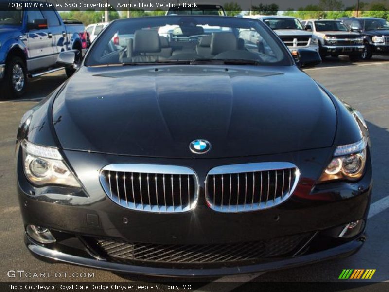 Azurite Black Metallic / Black 2010 BMW 6 Series 650i Convertible