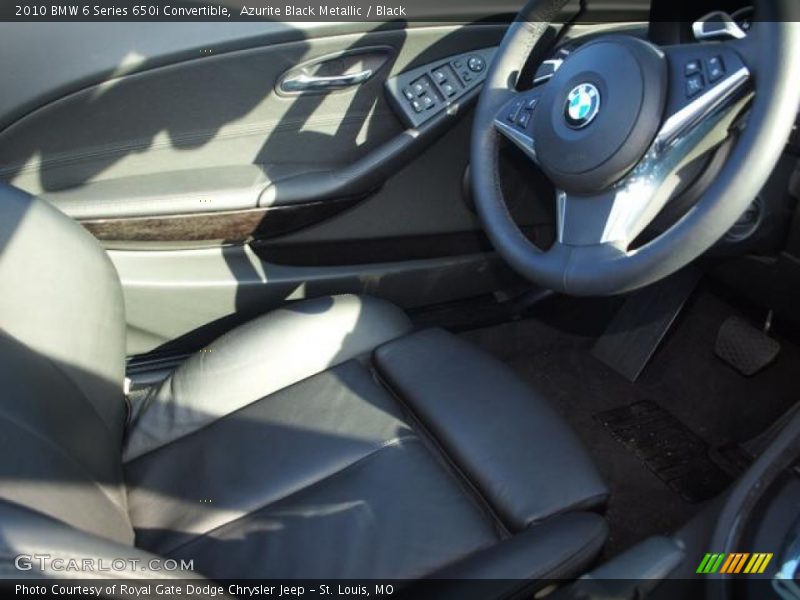 Azurite Black Metallic / Black 2010 BMW 6 Series 650i Convertible
