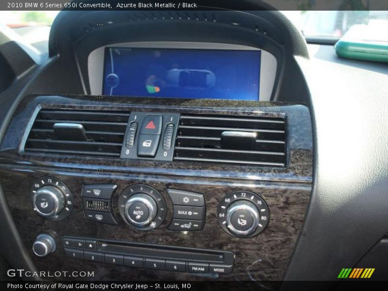 Controls of 2010 6 Series 650i Convertible
