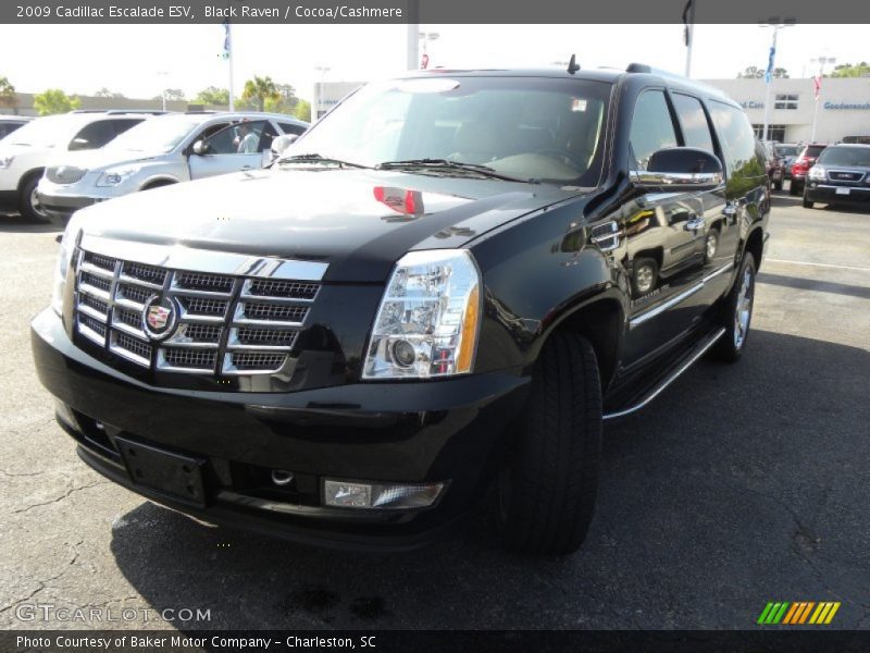 Black Raven / Cocoa/Cashmere 2009 Cadillac Escalade ESV