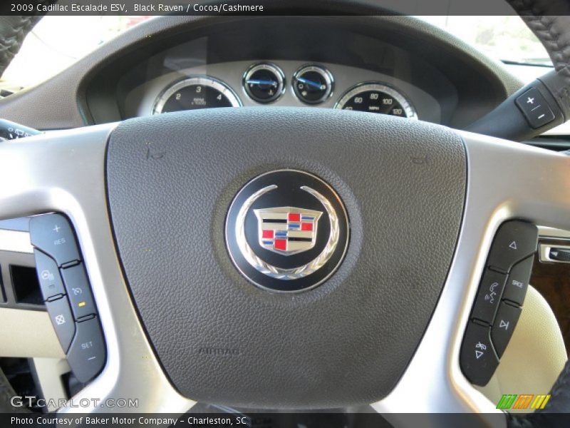 Black Raven / Cocoa/Cashmere 2009 Cadillac Escalade ESV