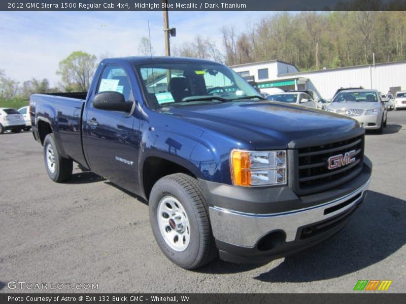Midnight Blue Metallic / Dark Titanium 2012 GMC Sierra 1500 Regular Cab 4x4