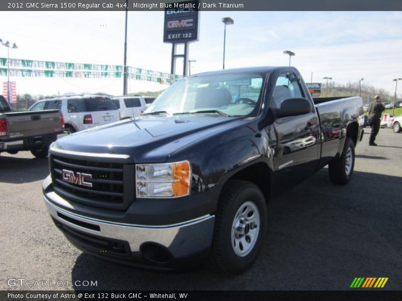 Midnight Blue Metallic / Dark Titanium 2012 GMC Sierra 1500 Regular Cab 4x4