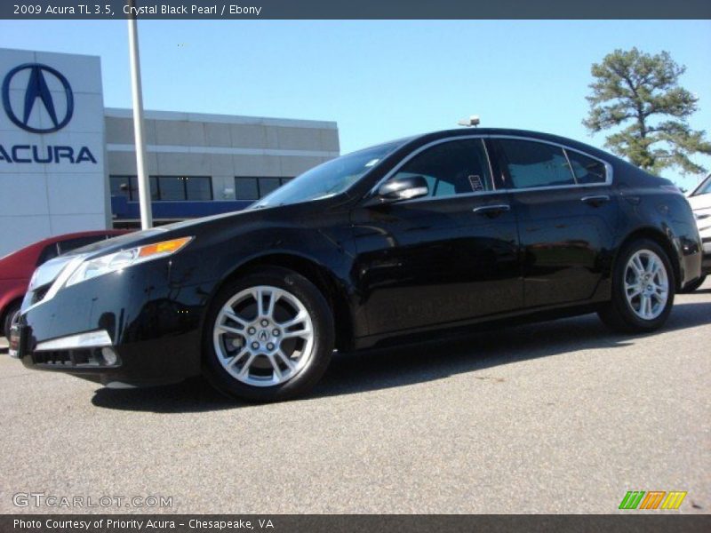 Crystal Black Pearl / Ebony 2009 Acura TL 3.5