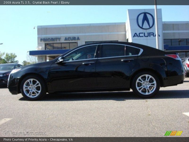 Crystal Black Pearl / Ebony 2009 Acura TL 3.5