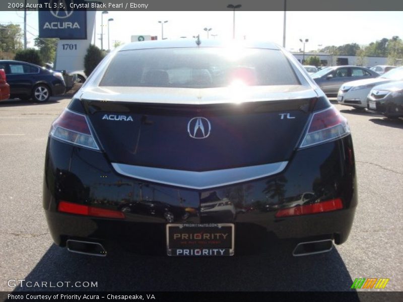 Crystal Black Pearl / Ebony 2009 Acura TL 3.5