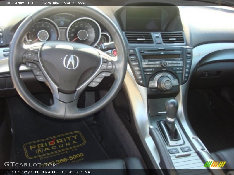 Crystal Black Pearl / Ebony 2009 Acura TL 3.5