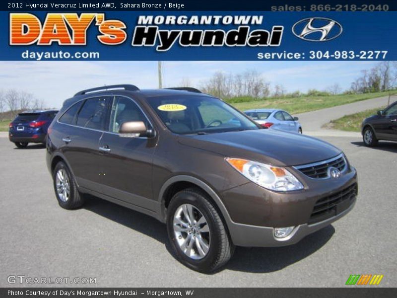 Sahara Bronze / Beige 2012 Hyundai Veracruz Limited AWD
