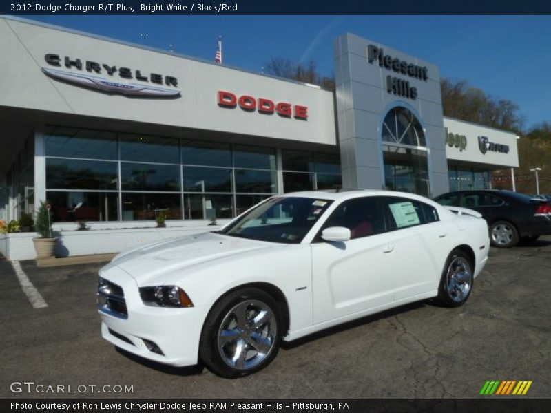 Bright White / Black/Red 2012 Dodge Charger R/T Plus